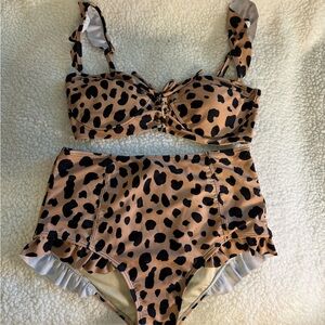 Leopard Print Bikini Set